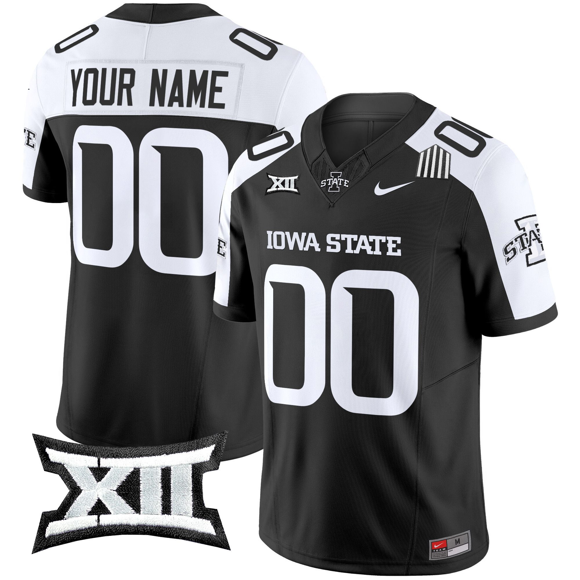 Men Iowa State Cyclones Black Nike 2024 Vapor Limited Custom NCAA Jersey->customized ncaa jersey->Custom Jersey